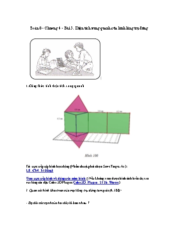 Giáo án môn Toán Hình học 8 - Chương IV, Bài 5: Diện tích xung quanh của hình lăng trụ đứng