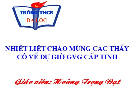 Bài giảng môn Toán Lớp 8 - Tiết 47, Bài 5: Phương trình chứa ẩn ở mẫu (Tiết 1) - Hoàng Trọng Đạt