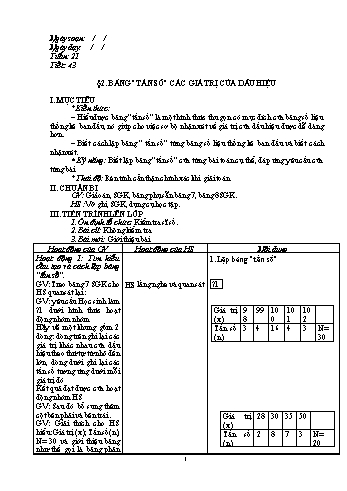 Giáo án môn Số học Lớp 7 - Tuần 21