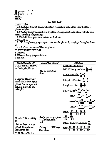 Giáo án môn Số học Lớp 7 - Tuần 25