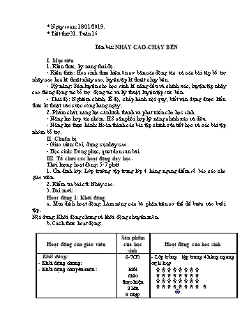 Giáo án môn Thể dục Lớp 9 - Tuần 16