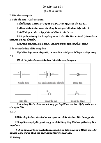Bài dạy Vật lý Lớp 7 - Bài 20+21
