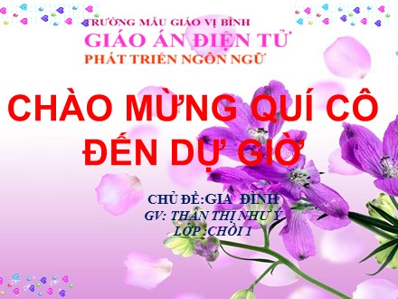 Bài giảng Lớp Chồi 1 - Bài thơ: Quà của mẹ - Thân Thị Như Ý