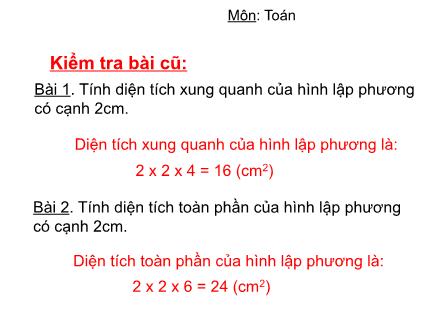 Bài giảng môn Toán Lớp 5 - Bài: Luyện tập chung (Trang 113)