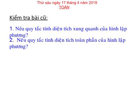 Bài giảng Toán Lớp 5 - Bài: Luyện tập chung (Trang 113) - Năm học 2018-2019