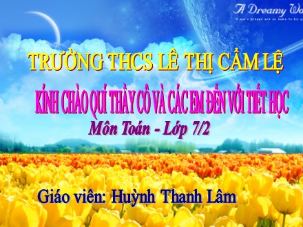 Bài giảng Toán Lớp 7 - Bài 4: Giá trị tuyệt đối của một số hữu tỉ. Cộng, trừ, nhân, chia số thập phân - Huỳnh Thanh Lâm