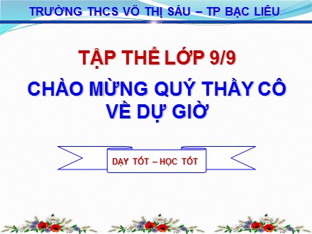 Bài giảng Toán Lớp 9 - Bài 5: Hệ số góc của đường thẳng y = ax + b (a ≠ 0) - Nguyễn Chí Tài