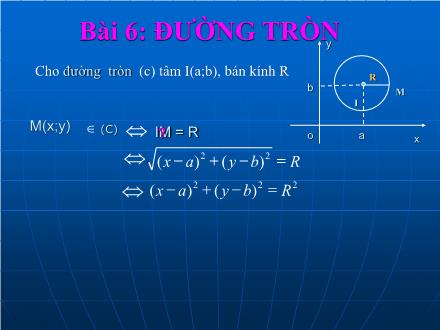 Bài giảng Toán Lớp 9 - Bài 6: Đường tròn