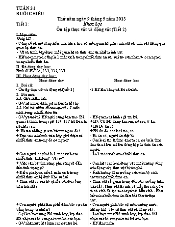Giáo án buổi chiều Lớp 4 - Tuần 34
