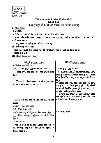 Giáo án buổi chiều Lớp 4 - Tuần 6
