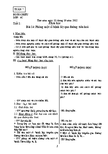 Giáo án buổi chiều Lớp 4 - Tuần 7 Giáo án buổi chiều Lớp 4 - Tuần 7