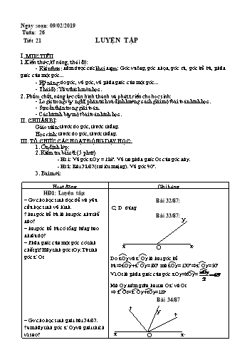 Giáo án Đại số Lớp 6 - Tuần 26 đến 29 - Năm học 2018-2019