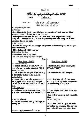 Giáo án Khối 3 - Tuần 22