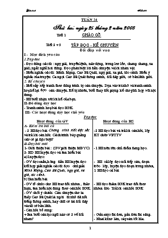 Giáo án Khối 3 - Tuần 24