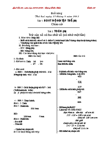 Giáo án Tiểu học - Tuần 2 - Năm học 2012-2013 - Đặng Trần Hải