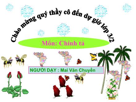 Bài giảng Chính tả Lớp 3 (Nghe-viết) - Bài: Hội đua voi ở Tây Nguyên - Năm học 2017-2018 - Mai Văn Chuyển