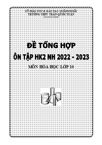10 Đề ôn tập học kì 2 Hóa học 10 - Năm học 2022-2023 - Trường THPT Trần Quốc Tuấn