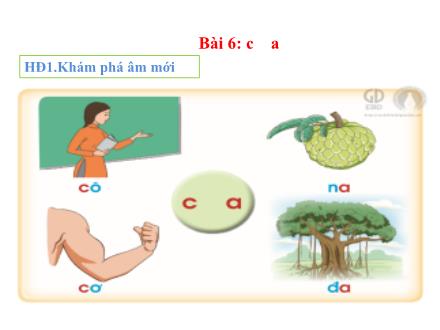 Bài giảng Tiếng Việt 1 - Bài 6: C, a - Năm học 2022-2023 - Nguyễn Thị Ánh Tuyết