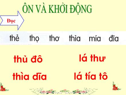 Bài giảng Tiếng Việt 1 (Kết nối tri thức) - Bài 24: ua, ưa - Năm học 2023-2024 - Nguyễn Thị Ánh Tuyết