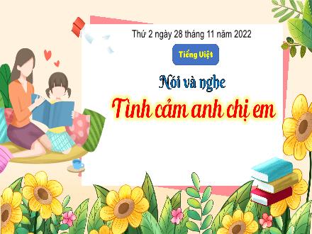 Bài giảng Tiếng Việt 3 (Nói và nghe) Kết nối tri thức - Bài: Tình cảm anh chị em - Năm học 2022-2023
