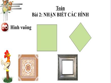 Bài giảng Toán 1 - Bài 2: Nhận biết các hình - Năm học 2022-2023- Nguyễn Thị Ánh Tuyết