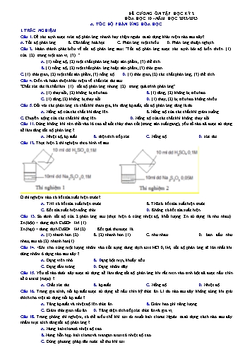 Đề cương ôn tập học kì 2 Hóa học 10 - Năm học 2022-2023 - Trần Thị Dung