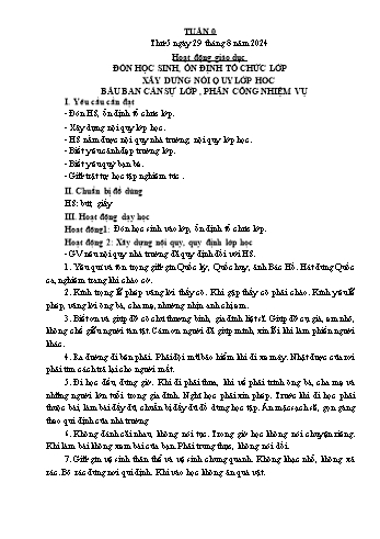 Giáo án Hoạt động giáo dục 4 - Năm học 2024-2025 - Nguyễn Thị Bích Thủy