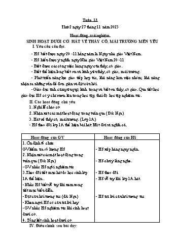 Giáo án Lớp 4 (Kết nối tri thức) - Tuần 13 - Năm học 2023-2024 - Nguyễn Thị Bích Thủy