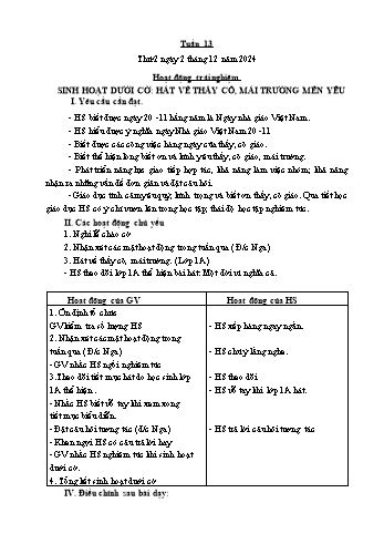 Giáo án Lớp 4 (Kết nối tri thức) - Tuần 13 - Năm học 2024-2025 - Nguyễn Thị Bích Thủy Giáo án Lớp 4 (Kết nối tri thức) - Tuần 13 - Năm học 2024-2025 - Nguyễn Thị Bích Thủy
