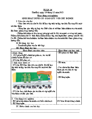 Giáo án Lớp 4 (Kết nối tri thức) - Tuần 16 - Năm học 2023-2024 - Nguyễn Thị Bích Thủy