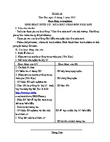 Giáo án Lớp 4 (Kết nối tri thức) - Tuần 18 - Năm học 2024-2025 - Nguyễn Thị Bích Thủy