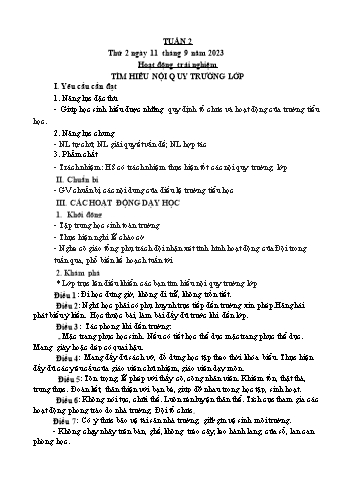 Giáo án Lớp 4 (Kết nối tri thức) - Tuần 2 - Năm học 2023-2024 - Nguyễn Thị Bích Thủy Giáo án Lớp 4 (Kết nối tri thức) - Tuần 2 - Năm học 2023-2024 - Nguyễn Thị Bích Thủy