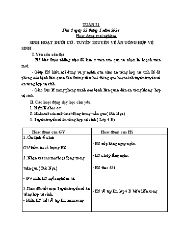 Giáo án Lớp 4 (Kết nối tri thức) - Tuần 21 - Năm học 2023-2024 - Nguyễn Thị Bích Thủy