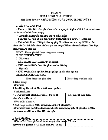 Giáo án Lớp 4 (Kết nối tri thức) - Tuần 23 - Năm học 2024-2025 - Đinh Thị Hồng Vân