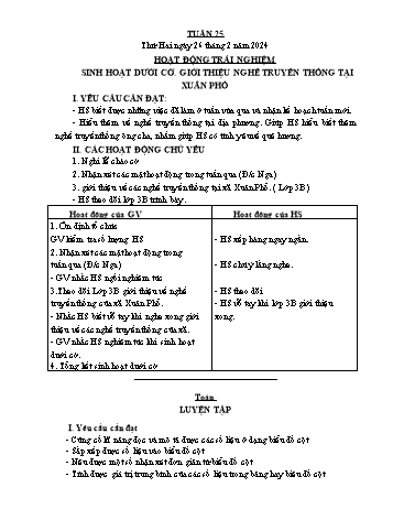 Giáo án Lớp 4 (Kết nối tri thức) - Tuần 25 - Năm học 2023-2024 - Nguyễn Thị Bích Thủy