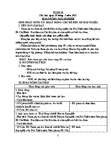 Giáo án Lớp 4 (Kết nối tri thức) - Tuần 26 - Năm học 2024-2025 - Đinh Thị Hồng Vân