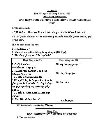 Giáo án Lớp 4 (Kết nối tri thức) - Tuần 26 - Năm học 2024-2025 - Nguyễn Thị Bích Thủy