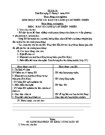 Giáo án Lớp 4 (Kết nối tri thức) - Tuần 28 - Năm học 2023-2024 - Nguyễn Thị Bích Thủy