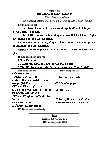 Giáo án Lớp 4 (Kết nối tri thức) - Tuần 28 - Năm học 2024-2025 - Bạch Thị Đào