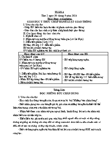 Giáo án Lớp 4 (Kết nối tri thức) - Tuần 4 - Năm học 2024-2025 - Nguyễn Thị Bích Thủy