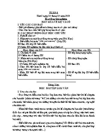 Giáo án Lớp 4 (Kết nối tri thức) - Tuần 6 - Năm học 2024-2025 - Nguyễn Thị Bích Thủy Giáo án Lớp 4 (Kết nối tri thức) - Tuần 6 - Năm học 2024-2025 - Nguyễn Thị Bích Thủy