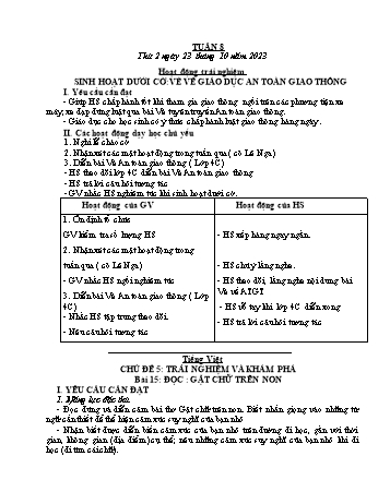Giáo án Lớp 4 (Kết nối tri thức) - Tuần 8 - Năm học 2023-2024 - Nguyễn Thị Bích Thủy