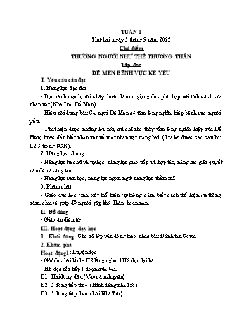 Giáo án Lớp 4 - Tuần 1 - Năm học 2022-2023 - Nguyễn Thị Bích Thủy