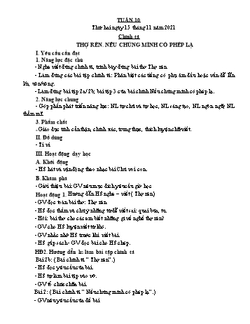 Giáo án Lớp 4 - Tuần 10 - Năm học 2021-2022 - Nguyễn Thị Bích Thủy Giáo án Lớp 4 - Tuần 10 - Năm học 2021-2022 - Nguyễn Thị Bích Thủy