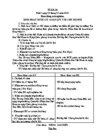 Giáo án Lớp 4 - Tuần 16 - Năm học 2022-2023 - Nguyễn Thị Bích Thủy Giáo án Lớp 4 - Tuần 16 - Năm học 2022-2023 - Nguyễn Thị Bích Thủy