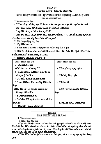 Giáo án Lớp 4 - Tuần 17 - Năm học 2022-2023 - Nguyễn Thị Bích Thủy
