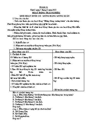 Giáo án Lớp 4 - Tuần 21 - Năm học 2022-2023 - Nguyễn Thị Bích Thủy