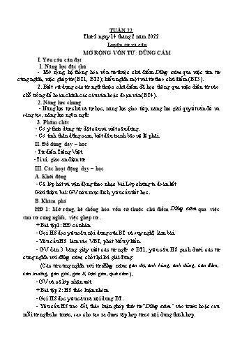 Giáo án Lớp 4 - Tuần 22 - Năm học 2021-2022 - Nguyễn Thị Bích Thủy