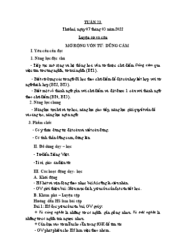 Giáo án Lớp 4 - Tuần 23 - Năm học 2021-2022 - Nguyễn Thị Bích Thủy