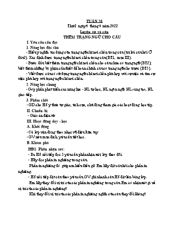 Giáo án Lớp 4 - Tuần 26 - Năm học 2021-2022 - Nguyễn Thị Bích Thủy